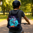Worek-plecak Arco Design, wodoodporny, lekki, czarny, nadruk Space Jump, miejski, unisex, sznurowany, 47x39 cm - 2