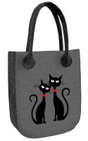 Felt bag CITY ANTHRACITE Czarne Koty