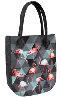 Torba filcowa CITY ANTRACYT Flamingi
