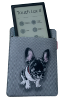 Etui na e-book 6–7" Arco Design – EkoFilc, nadruk Chester, Szare, Pasuje do Kindle / PocketBook   