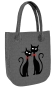 Felt bag CITY Black cats 35x42x10