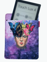 Etui na e-book 6–7" Arco Design – EkoFilc, nadruk Sapia, Szare, Pasuje do Kindle / PocketBook
