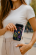 Etui na smartfon, wzór Maura – ekologiczny filc, 105x175 mm, antracyt, trwały nadruk, ochrona telefonu, pranie 40°C, Bertoni - 2