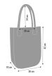 Torebka filcowa City Antracyt, nadruk Modern Frida – shopperka damska, ekologiczny filc, zamek, mieści A4, udźwig do 10 kg, polska produkcja, ARCO Design - 5