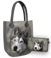 Torba City Husky + kosmetyczka