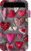 Etui na smartfon antracyt VALENTINE HEARTS