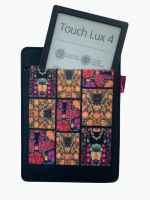 Etui na e-book 6–7" Arco Design – EkoFilc, nadruk Frida Flowers, Szare, Pasuje do Kindle / PocketBook