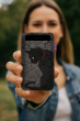 Etui na Smartfon XXL, wzór Kleks – Antracyt, Filc Ekologiczny, Pranie w 40°C – Ochrona dla Telefonu, iPhone 12 Pro Max, Samsung Galaxy S21 Ultra, Huawei Mate 40 Pro, Bertoni - 9