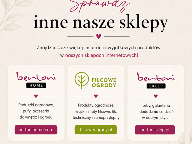 Filc, design i funkcjonalność – poznaj markę Bertoni Home i Filcowe Ogrody